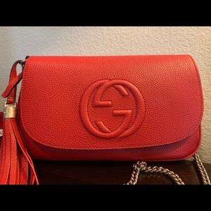 Gucci Red Shoulder Crossbody Bag Great Condition